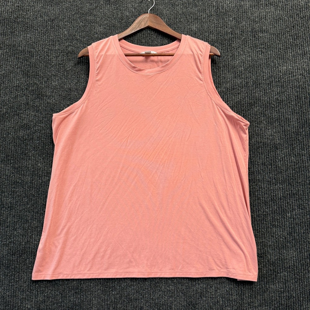Athleta Vital 2.0 Tank Top Womens 2X Plus Coral Pink Sleeveless Yoga Workout